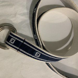 FJ   Men's White Navy Golf Belt Size Large
